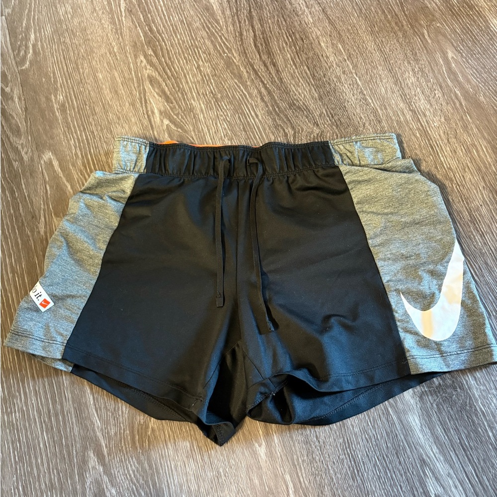 Nike Two-Tone Running Shorts - Black/Gray with Side Panels